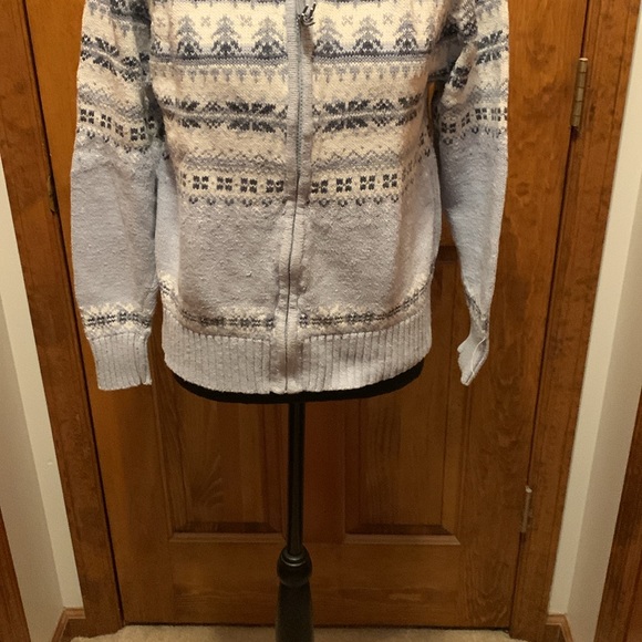 Tiara International zip-up sweater, size small blue - Picture 4 of 8